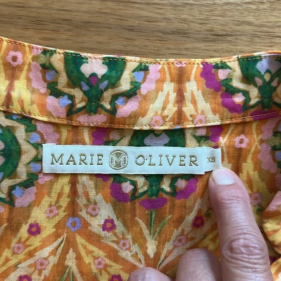 Marie Oliver Imogene Ikat style blouse.